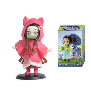 Bandai | Demon Slayer Figures Blind Box Plum Rain Series Tanjiro Kamado Nezuko Action Model Pvc Statue Doll Ornament Collection Toys Gift
