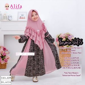 Gamis anak Yasmin vol 5 kids free khimar bahan adem nyaman tebal premium halus lembut