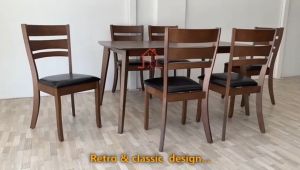 GF Verona 6 seaters dining room set / 1 table + 6 chairs/ meja makan / dining table