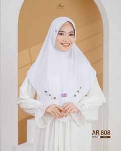 Best seller Jilbab hijab kerudung bergo wanita dewasa jersey instan pyet kancing terbaru new terlaris terkini modern kekinian daily viral 2024 Arrafi AR 808 adem mudah di bentuk cantik pet antem bahan cantik bayar di tempat COD gratis ongkir