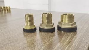 Car Wash Brass Bulkhead Fitting G1/2 3/4 1 3/8 Male Female Thread Water Tank Connector Through Wall Pipe Adapter Rubber Washer