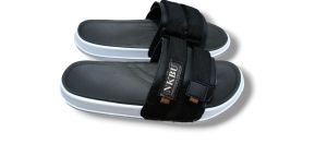 Nakibu Juan hitam sandal sendal pria wanita bahan kulit PU