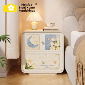 MEISD | Simplified Cream Style Nightstand Bedside Cabinet