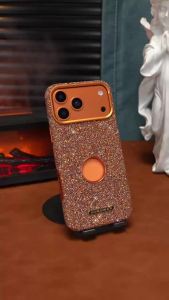 Ốp Điện Thoại iPhone 17 Pro Max 16 15 14 Plus 13 12 Mạ Điện Kim Cương Lấp Lánh Cao Cấp - Mặt Lưng Lấp Lánh Với Logo Nổi Bật