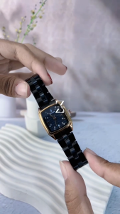 GAVITEN Jam Tangan Wanita Gaviten GV 02 Black Rosegold Original Garansi Resmi 1 Tahun - Rantai