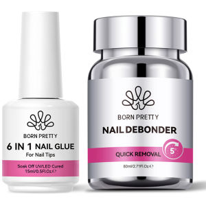 BORN PRETTY 2/3PCS 80ml Nail Debonder Glue Remover Solid Nail Tips Gel USB Hand Light Set for Fake Nail Tips Manicure Nail Tools