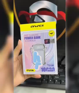 Awei P89K 10000mAh Mini Powerbank | 3C Certified | 22.5W Quick Charge | Slim Built In Cable | Safe for Travel