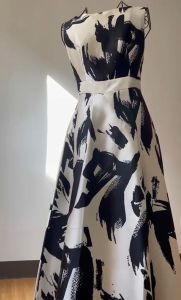 Art Printed Elegant Retro A-line dress - wedding guest and other formal party dress