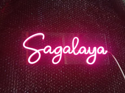 Neon flex custom tulisan menyala - HARGA PER HURUF - lampu hias dekorasi lampu kamar lampu led papan nama neon sign estetik