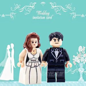 Wedding Couple DIY Building Blocks Toys for Men And Women Suitable for Lego MOC Celebrations Assembly Toys for Kids