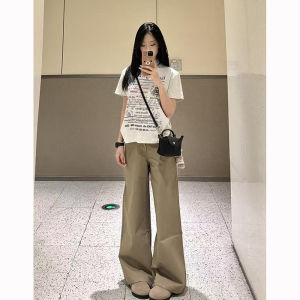 High Waist Wide Leg Fleece Lined Straight Leg Denim Jeans for Women Autumn Winter Loose Fit Trousers Casual Vintage Style