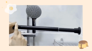 Non perforated stainless steel shower curtain pole segmented splicing telescopic pole indoor balcony clothes hanging pole