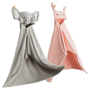 Ultra Soft Baby Bath Towel with Hat Childrens Robe Coat for Boys And Girls Newborn Elephant Design Special Use Infant Towel