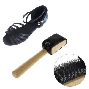 Wooden Suede Sole Wire Shoe Brush Cleaners Ballet Dance Shoes Cleaning Brushes Shoes Brushes For Shoe Care Cleaning Tools