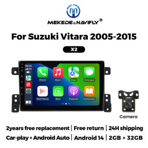 Android 15 IPS Touch Screen 9inch Car Radio For Suzuki Grand Vitara 3 2005-2015 Carplay Stereo Multimedia Player GPS Autoradio