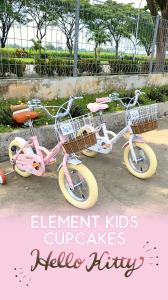 Sepeda Anak Perempuan ELEMENT CUPCAKES HELLO KITTY 3.0 Keranjang Ukuran 12 16 18 Inch Usia 2-8 Tahun