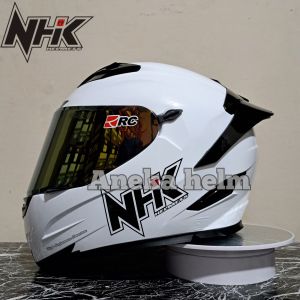 Helm NHK RX9 black doff paket ganteng visor iridium+visor original+spoiler
