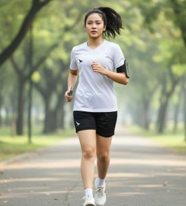 Kaos Senam Wanita running kaos olahraga wanita Pria Murah Berkualitas Adem anti bau Slim Fit