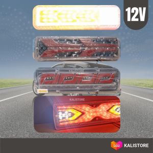 1 Set - 12Volt Stoplamp Rem Belakang Running 30cm Untuk Carry PickUp Futur GrandMax - Part 1