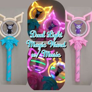 Kuromi Dual Light Function Magic Wand with Music -Battery Operated (3xAA (Not Included)) Toys for Kids
