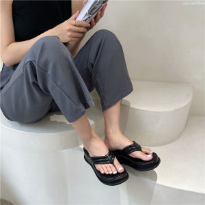 Ielgy phiên bản Hàn Quốc dép xỏ ngón nữ Xăng-đan và dép đế dày mới dễ phối