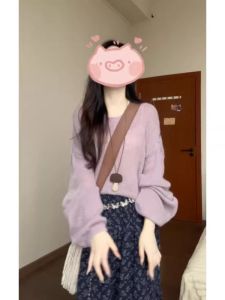 CHANGTONG | Laid-back Floral Print Half-length Skirt Set Comfortable Loose Style Two-piece Suit Autumn Collection Womens Fashion Workwear