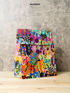 Montilord | Large Versatile Decorative Paper Storage Bag Ins Oil Painting Style