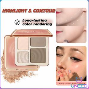 Need 4 Colors Highlight & Contour Palette Natural Long-lasting Waterproof