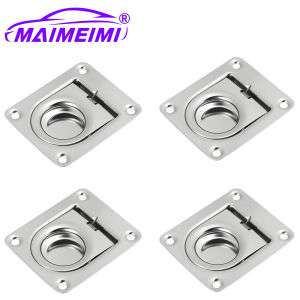 4pcs Stainless Steel D Rings Recessed Tie Down Anchors Ring Lashing Ring for Marine Boat Yacht