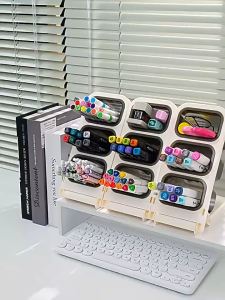 SG STOCK Specool® 45° Pen Holder & Stationery Organizer Large Capacity Tabletop Organiser for Study Table Office Desk