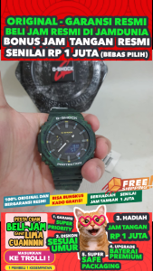 CASIO ORIGINAL - CASIO G-SHOCK GA-2100FR-3ADR - MEN LA - RUBBER - Hijau - Jam dunia JD18 # Jam Tangan Pria Jam Pria Jam Tangan Anti Air G SHOCK GSHOCK + CASIO GA-2100FR-3AD GA 2100FR 3AD GA-2100FR 2100 FR GA2100 GA-2100 GA-2100 $