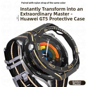 Huawei Watch GT5 Ultimate Titanium Metal Band Protective Case Instant Master Transformation Smartwatch Band/Wristband Accessory