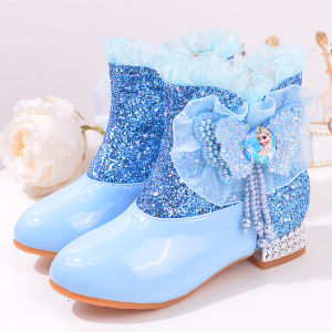 Insulated Low Calf Boots for Girls Winter Princess Style