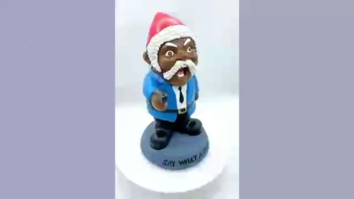 Say What Again Angry Garden Gnome Statues Resin Ornaments, 9 Inch War Gnome Outdoor Garden Statues Sculpture for Indoor Outdoor Lawn Yard Decorations-1PCS