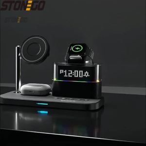 15W 5 in 1 Wireless Charging Pad Magnetic Charger for iPhone AirPods Samsung Galaxy Smartwatch