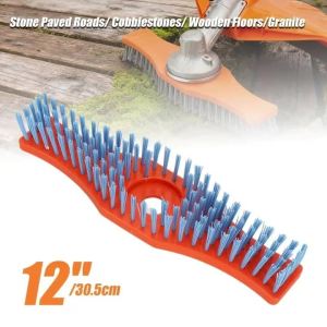 1/2Pcs 12Inch Nilon Lawn Sweeper Brush Stones Pavement Sweeper Brush for Outdoor Cleaning and Debris Removal Sweeper Brushes