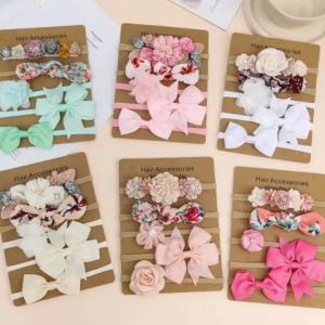 5 Cái/bộ Bé Gái Co Giãn Dây Đeo Đầu Bộ Sơ Sinh Hoa Cho Bé Mũ Dễ Thương Co Giãn Tóc Trẻ Em Phụ Kiện Tóc Cho Các Bữa Tiệc