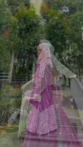 LAVENDER DRESS GAMIS TWILL RAYON CANDI MEKAR GAMIS BATIK CAP SHALDA PEKALONGAN