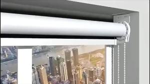 《406》 Full Blackout Roller Blinds Thickened Finished Curtains No Drilling Strong Blackout Waterproof Insulation for Room Bedroom Balcony Office