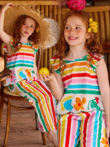 PPTOWN | Sleeveless Printed Girls Shirt Summer