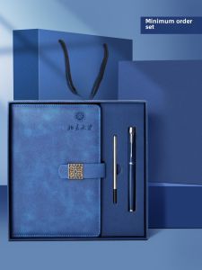 Business Notebook Gift Set with Box Customizable Logo Engraving Office Supplies Corporate Gifts Meeting Record Book Doctors Day Souvenir Book And Pen Gift
