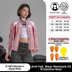 DUHAN | Duhuan Ladies Motorcycle Riding Suit Breathable Ventilated Racing Gear Four Seasons Universal Fashion Oxford Cloth Anti-fall