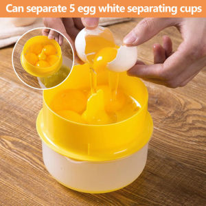 Egg Yolk Separator Yolk Filter Egg Divider Large Capacity Drainage Port Flip Kitchen Accessories