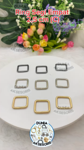 Asesoris Tas Ring Segi Empat 2 cm (B) / Ring Kotak - Aksesoris Tas (IMPORT)