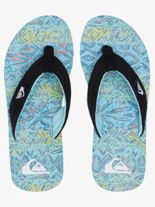 Quiksilver 2025 New Mens Beach Quick Dry Surfing Sandals Anti-Slip Wear-Resistant Cloth Strap Thong Slippers Casual Summer Flat Heel EVA