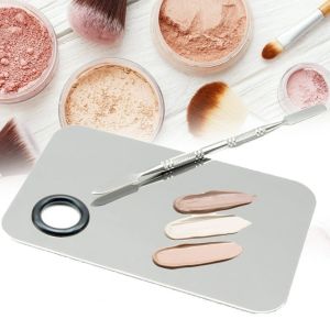 Stainless Steel Cosmetic Face Makeup Palette Spatula Foundation Mixing Make Up Tool