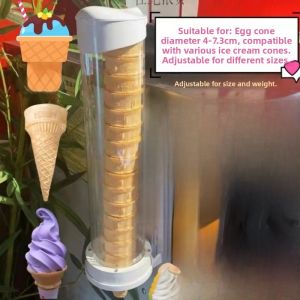 Universal Ice Cream Cone Holder Flat Bottom for KFC McDonalds Wafer Egg Tray Crispy Skin Sweet Cone Paper Tray Display