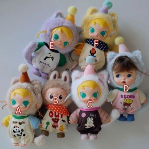 Mini 10cm Iabubu Baby Clothes Cotton Doll Clothes Bibs Onesies Sweet Cute Style for 10cm Doll Boy Bé Gái Universal