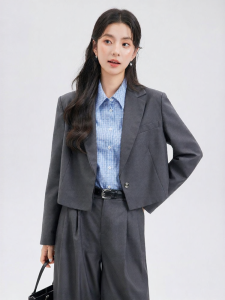 Casual Gray Womens Suit