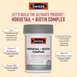 [Twin Pack] Swisse Ultiboost Horsetail + Biotin Complex 60 Tabs